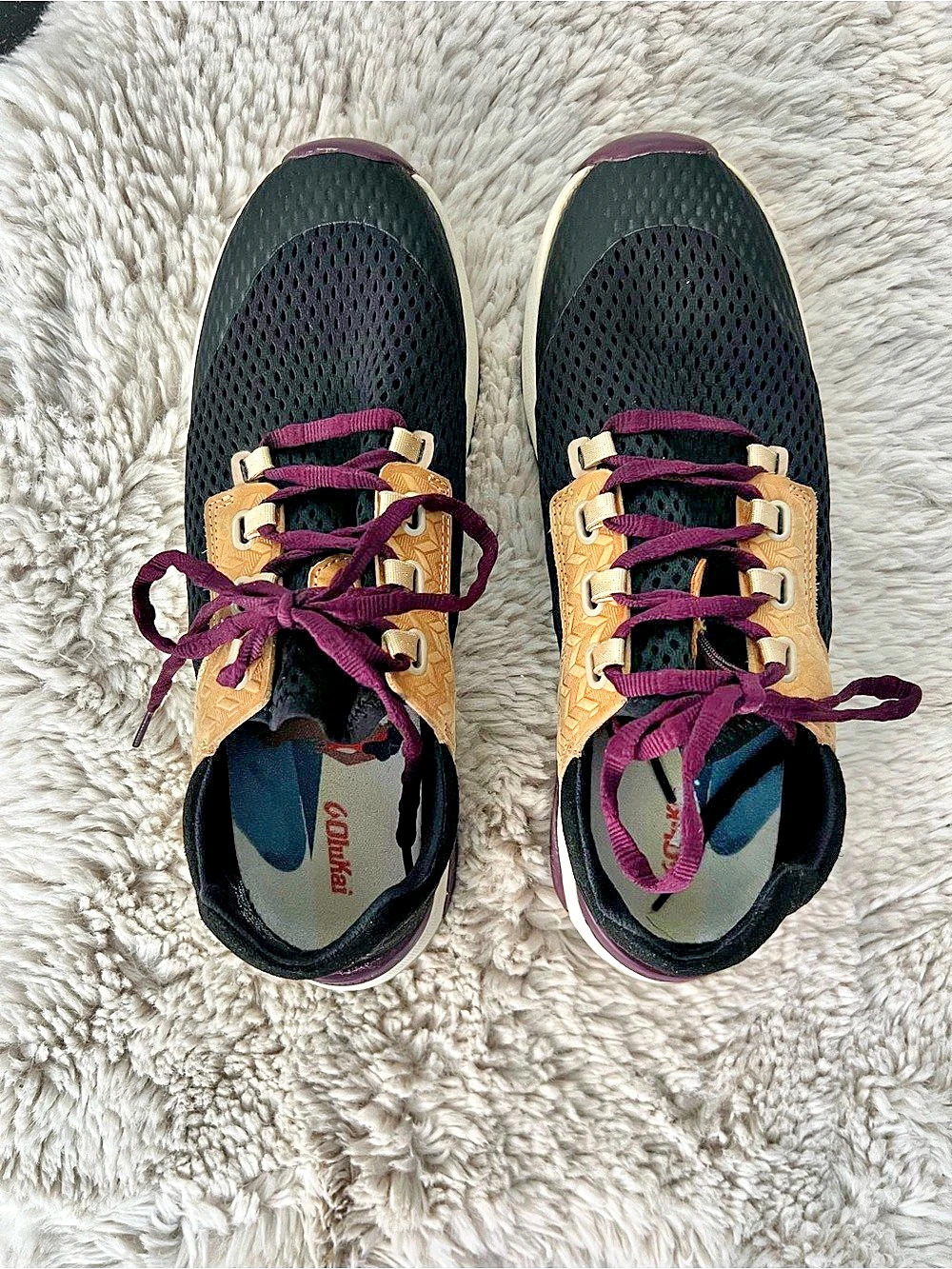 Olukai Pehuea Women's Sneakers Black & Purple US 11